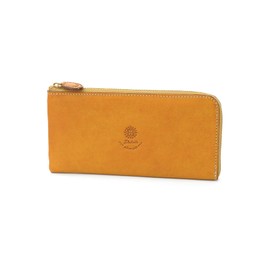 Dakota DA-36443 Women's Long Wallet, L-Shaped Zipper, Genuine Leather, yellow (mustard)