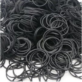 PONY 125 Pieces Mini Black Rubber Bands for Hair Ties Crafts Pony Hair Holder etc.