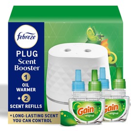 Febreze Plug Scent Booster Starter Kit with Gain Refills