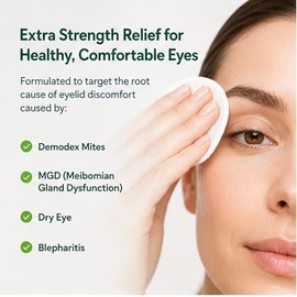NOVEHA Demodex Gel Limpiador Extra Fuerte para Párpados - para Demodex, Mgd y Ojo Seco Con Pro-Vitamina B5, Aceite de Árbol de Té, y Ácido Hialurónico - Limpieza Suave, Alivia La Picazón Del Párpado