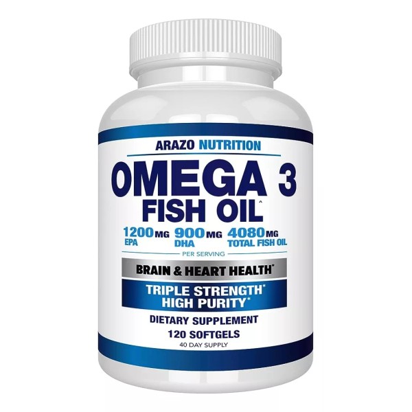 Arazo Omega 3 Aceite Pescado Epa Dha Fish Oil - 120 Softgels