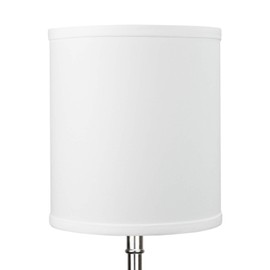 FenchelShades.com Lampshade 8" Top Diameter x 8" Bottom Diameter x 9" Height with Washer (Spider) Attachment for Lamps with a Harp (Linen White)