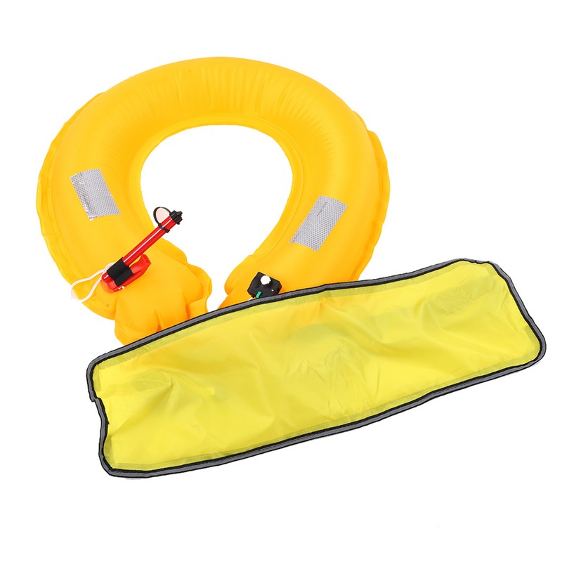 Adjustable Inflatable Life Jacket Belt With Reflective Tapes and Whistle(Yellow)