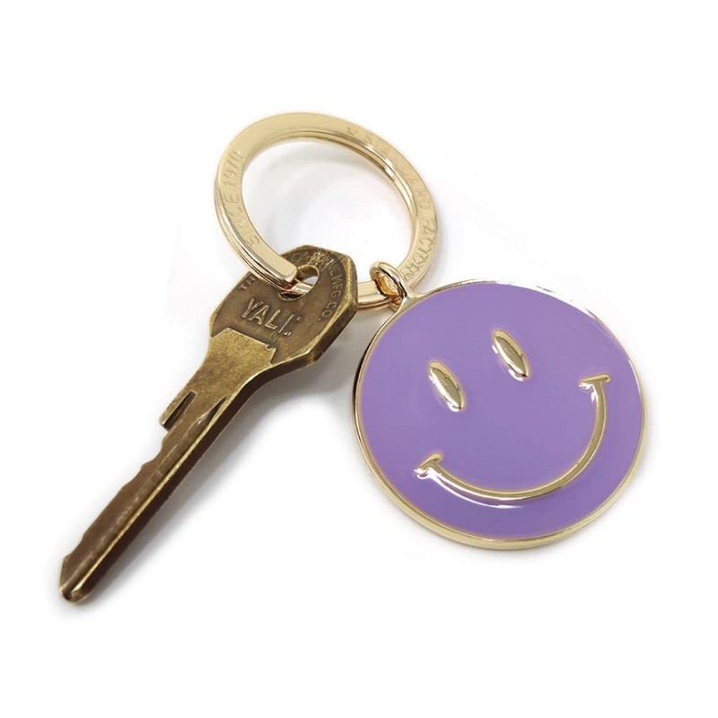 [Standard Factory] Smile Keychain Key Ring Alloy, white