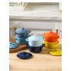 Jucoan 4 Pack Porcelain Ramekins with Lid, 8 oz Small