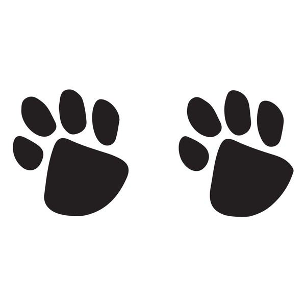 Black Paw Prints Temporary Tattoos (10-Pack) | Skin Safe | MADE IN THE USA| Removable