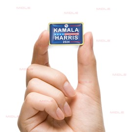50/Pcs Kamala Harris 2024 Flag Lapel Pins Bulk - Show Your Support for 2024 President Vote Campaign Pins Badge Patriotic Souvenir