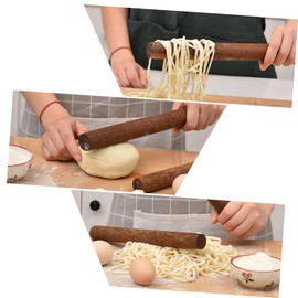 UKCOCO Head Wooden Rolling Pin Dough Roller for Home Baking Smooth Surface Sturdy Handles for Dumplings and Pastries Moisture Resistant Solid