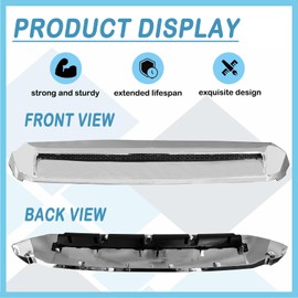 CABOHON Front Upper Hood Bulge Molding Grille Trim For Toyota Tundra 2014-2021 Chrome Hood Scoop Upper Grille 761800C030 TO1231102