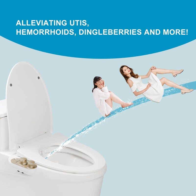 GLIGAM Bidet Attachment for Toilet Warm Water, Ultra-Slim Bidet Hot