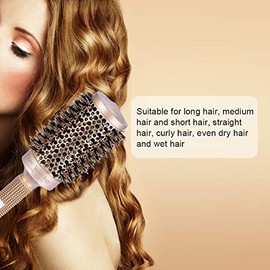 Brino Cepillo nano cerámico iónico redondo para el secado de cabello con 4 dimensiones (53MM) para cabello normal, adultos unisex, rojo