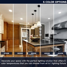 LUXRITE PAR30 Long Neck LED Flood Light Bulb, 75W Equivalent, 5 Color Selectable 2700K-5000K, 850 Lumens, 10W, Dimmable LED Spotlight Bulb, Damp Rated, ETL Listed, E26 Base - Indoor Outdoor (4 Pack)