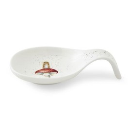 Wrendale Designs Royal Worcester Ceramic Spoon Rest "He is Funghi" Mouse”, White