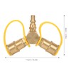 FECAMOS LPG Gas Line Splitter Adapter with 3 Spouts Propane