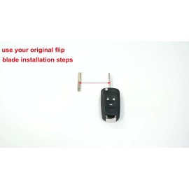 Unbranded For 2011 2012 2013 2014 2015 2016 2017 GMC Terrain Flip Key Fob Shell Blade Tool