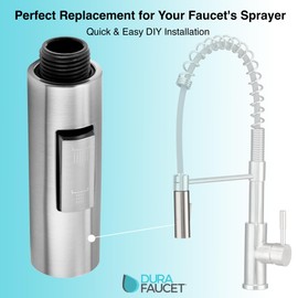 Dura Faucet Streamline Pull-Down Sprayer Replacement - Brushed Satin Nickel