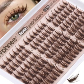 Brown Eyelash Clusters Manga Lash Clusters Spiky Cluster Eyelash Extensions Dark Brown Anime Individual Lashes Fairy Cluster Lashes Easy Application for Beginners (10-16MM, C-Curly)