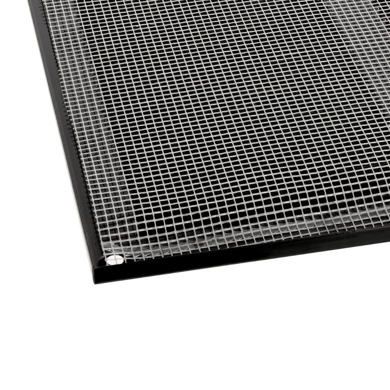EUROPLAST Black 14x6 Duct Opening Vent Cover with Screen Mesh