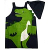 Friends Hill JW-405-28 Kids Apron, M, Hello Dinosaur Navy, 110-120