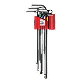 ANEX HB1012 Wrench Ball Point with Mag Catch Holder Set of 12 (0.71/0.89/1.27/1.5/2/2.5/3/4/5/6/8/10mm)