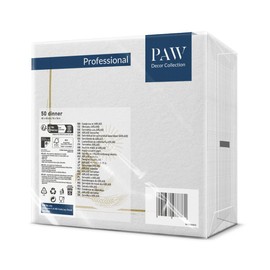 Paw Airlaid Napkins - Fabric-Like (40 x 40 cm) I Pack of 50 I Perfect for Communion, Confirmation, Christening I High-Quality Table Decoration Fabric Napkins - IHS Measuring Goblet I My First Communion Gold