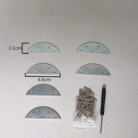 Almohadilla de reparación de talón, placas de metal para talón y uñas, almohadillas de reparación de suela (talón semicircular 3 dobles)