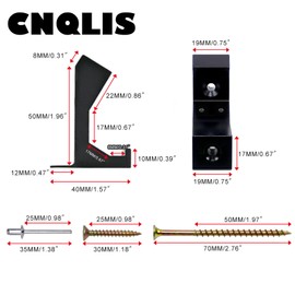 CNQLIS Squeaky Floor Repair Kit,Repair Kit Can be Safely Used on Any 5/8 inch or Thicker subfloor,Effectively Reattach Subfloor to Joists,Eliminating Floor Sounds(Black,6 Pcs)