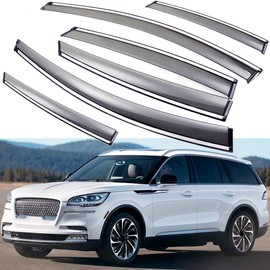 SHIBIDEBAOHUA Side Window Visors Wind Deflectors Sun Rain Guards Compatible with Lincoln Aviator 2020-2025, Tape-On 6 pcs