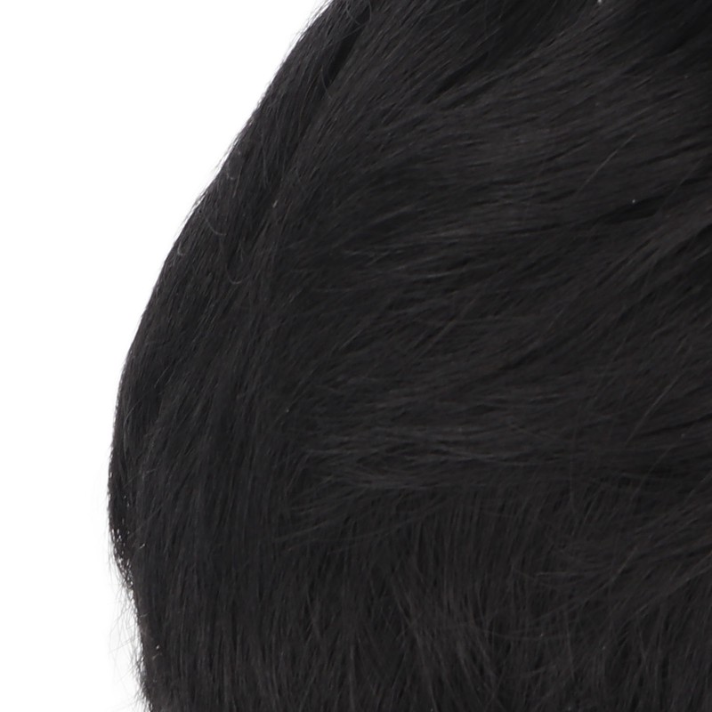 Men's Short Black Wig High Temperature Silk Layered Realistic Breathable