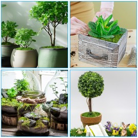JIUZI Artificial Moss for Crafts - 5.3oz Fake Moss for Potted Plants Indoor, Fairy Garden Decor, Model Making, Walls, Glass Containers | Realistic Faux Green Moss