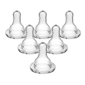 Dr. Brown's Natural Flow Baby Bottle Nipple - Ultra-Preemie, Super Slow Flow - 6pk - 0m+