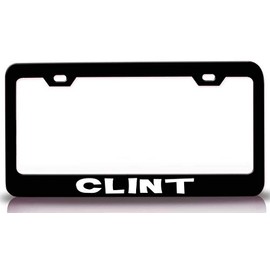 Custom Brother - Clint Male Name Metal Car SUV Truck License Plate Frame Bl j29