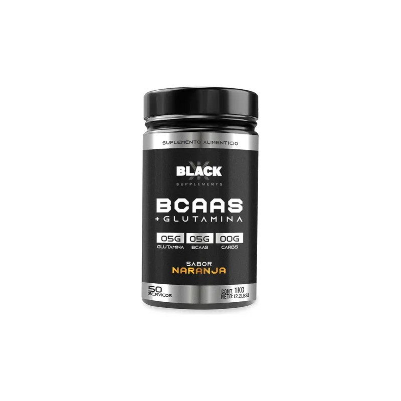 Black Supplements Aminoácidos Bcaas + Glutamina 1kg