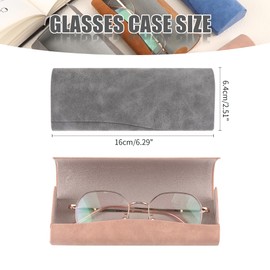 JSMTKJ Pack of 4 Hard Case Glasses Case, Leather Glasses Case, Magnetic Closure Glasses Case for Most Glasses and Sunglasses, Suitable for Men and Women, multicoloured