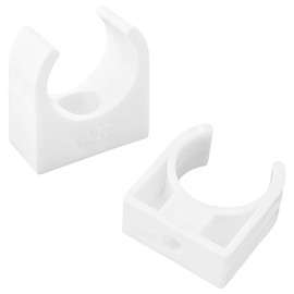 36-Pack Plastic Pipe Clamps – White Single Pipe Clips (20mm)