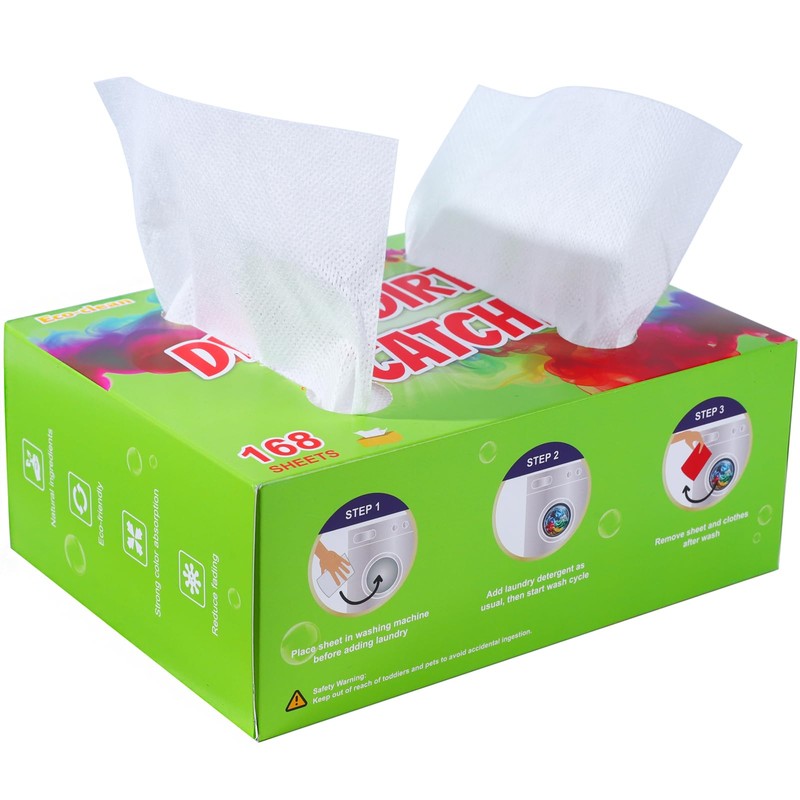 168 Count Color Abosorber Sheets for Laundry - Dye Catchers