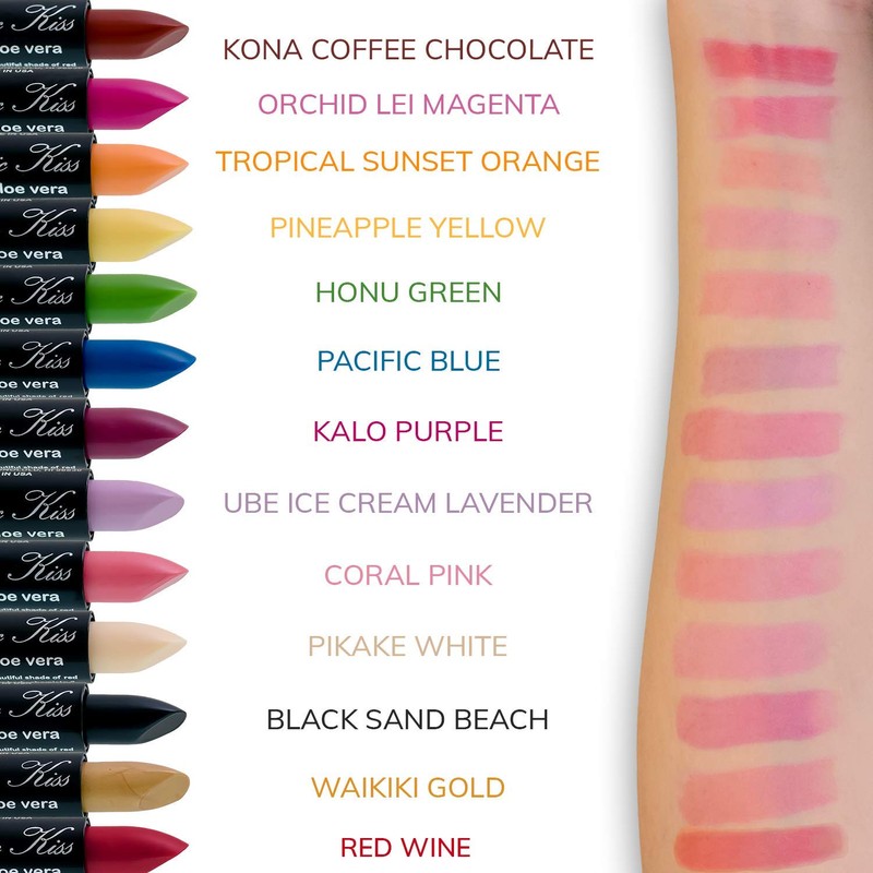 Magic Kiss Lipstick Set Aloe Vera Color Changing 6 Pack