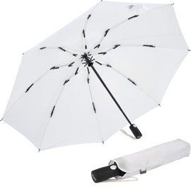 iX-brella Reverse Reverse Opening Fiberglass Pocket Umbrella with Coloured Spokes, White, Pocket umbrella XXL