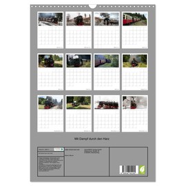 Mit Dampf durch den Harz (Wandkalender 2026 DIN A3 hoch), CALVENDO Monatskalender