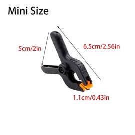 DRERIO 20 Pcs Clamps Mini Strong Spring Clamps Clips Nylon Wood Gripper Traceless Clamps Set for Home Improvement, Wood Working Projects and Photography Studios(2 inches)