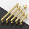 Amerdeco 10 Pack Brushed Gold knurled Cabinet Pulls 3.75 Inch(96mm)