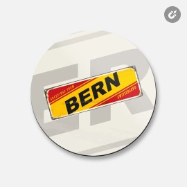 Unbranded Bern Retro Travel Tin Sign | 4'' X 4'' Round Decorative Magnet