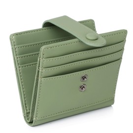 sonluk Slim Wallet for Women,RFID Blocking Bifold Credit Card Holder For Women-Leather Small Card Wallets Woman(green)