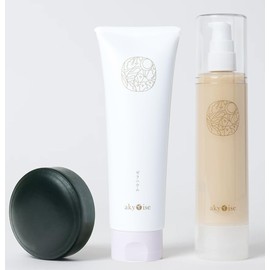Akuraizu Foam Stone (Large) + Excellent Cream (Large) + Soap Face Pack Lotion, Milky Lotion, Beauty Essence, All-in-One Gel (Approx. 2 Months Supply) Soap Soap Soap Face Wash Face Wash Pore Care