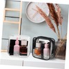 DOITOOL 4pcs Transparent Zippered Makeup Organizer Bags Clear Pouches Double