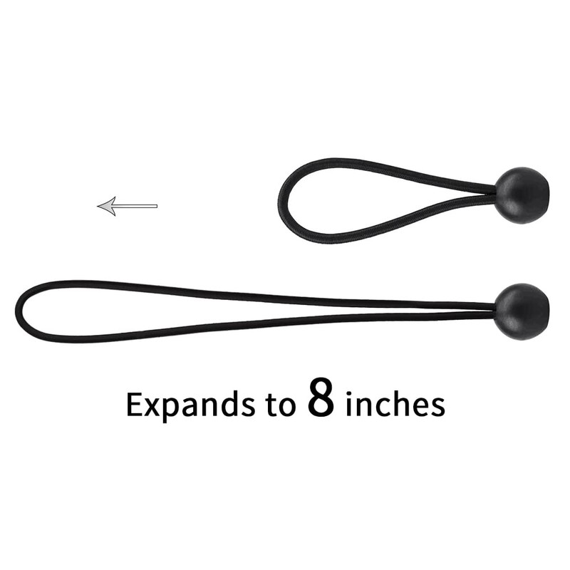 AOPRIE 30 Pack Bungee Balls, Black Ball Bungee Heavy Duty