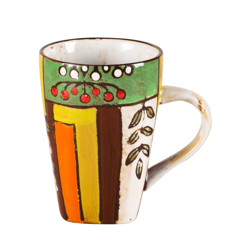 HomeVss, Stoneware Artisan Hand Painted Spring Garden, 16pc Reactive Glaze