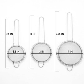 17SUPPLY Multifunctional Stainless Steel Filter Spoon, 3-Piece Fine Mesh Milter, Stainless Straniners, Easy to Clean. Safe, Durable, and Versatile.