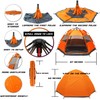 GlareWheel Instant Pop Up Tent 4 Person Orange