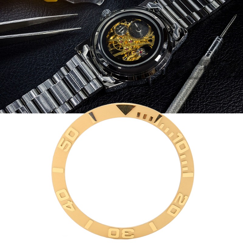 Watch Bezel Insert 38mm Ceramic Embossed Digit Watch Bezel Ring
